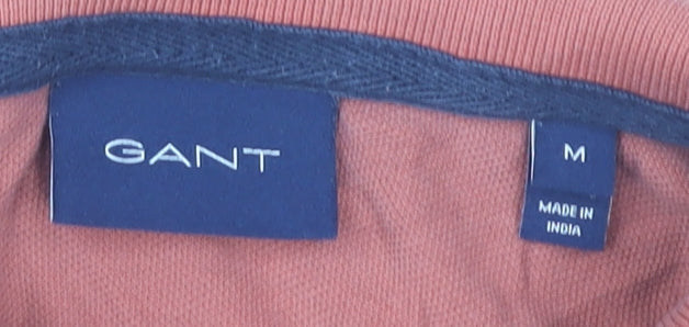 GANT Men's Polo Medium Pink Short Sleeve