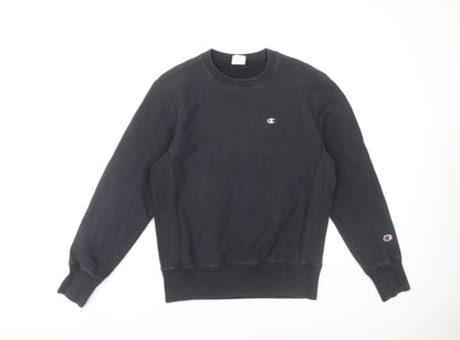 Mens UK Size M Champion Black Pullover Sweatshirt