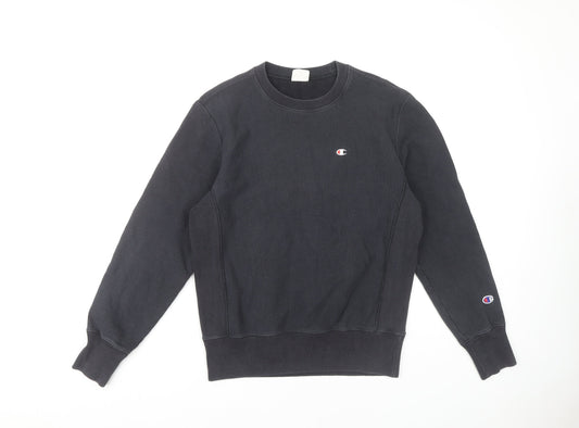 Mens UK Size M Champion Black Pullover Sweatshirt