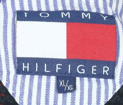 Tommy Hilfiger Men's Red XL Plaid Pullover Jumper