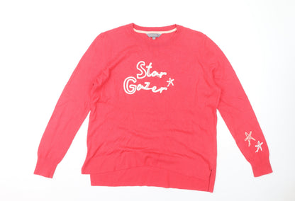 Womens UK Size 12 Debenhams Red Pullover Jumper