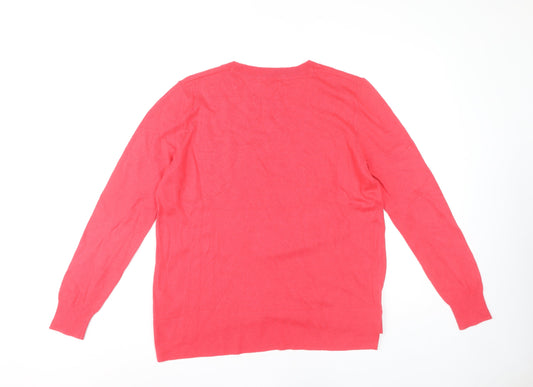 Debenhams Women’s Red Embroidered Pullover Jumper Size 12