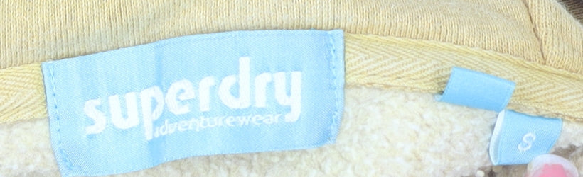 Superdry Women's Yellow Pullover Hoodie, Size S, Casual