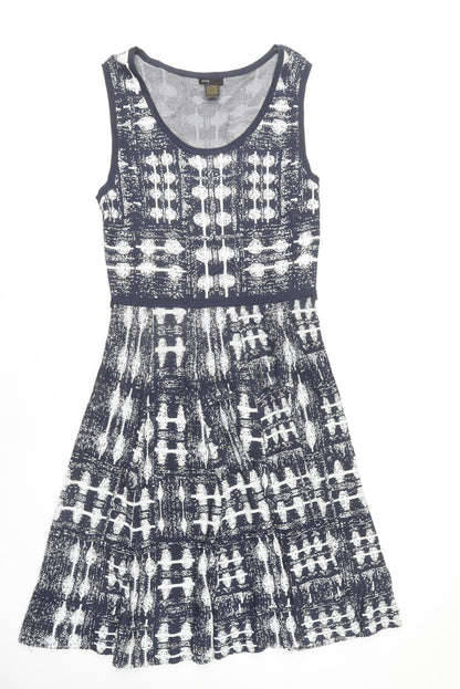 Grace Dresses Women's White M Geometric Sleeveless Dress