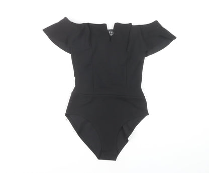 New Look Women's Black Off Shoulder Bodysuit Size 6