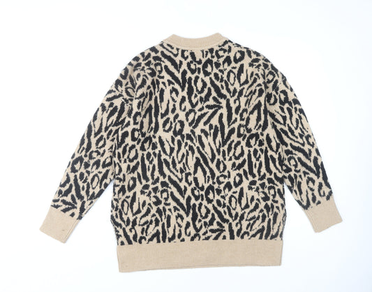 Womens UK Size S New Look Beige Pullover Jumper