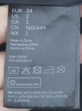 H&M Women Black Pencil Skirt Size 6