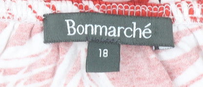 Bonmarché Women's Red Off Shoulder Dress, Size 18