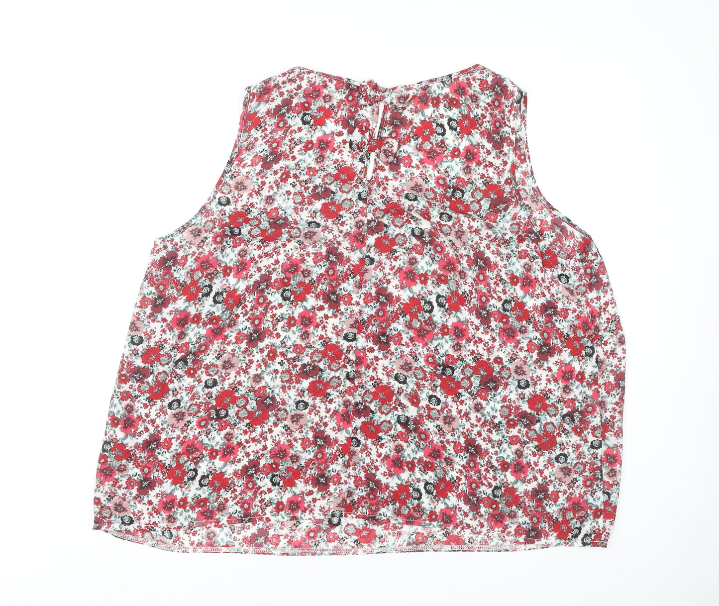 New Look Women's Floral Sleeveless Blouse, Size 24, Summer