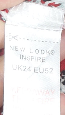 New Look Women's Floral Sleeveless Blouse, Size 24, Summer