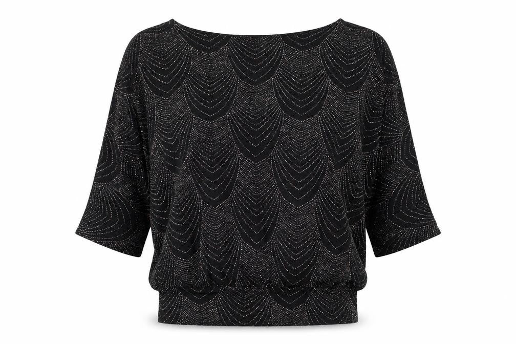 Womens UK Size 12 Dorothy Perkins Black Tunic Blouse