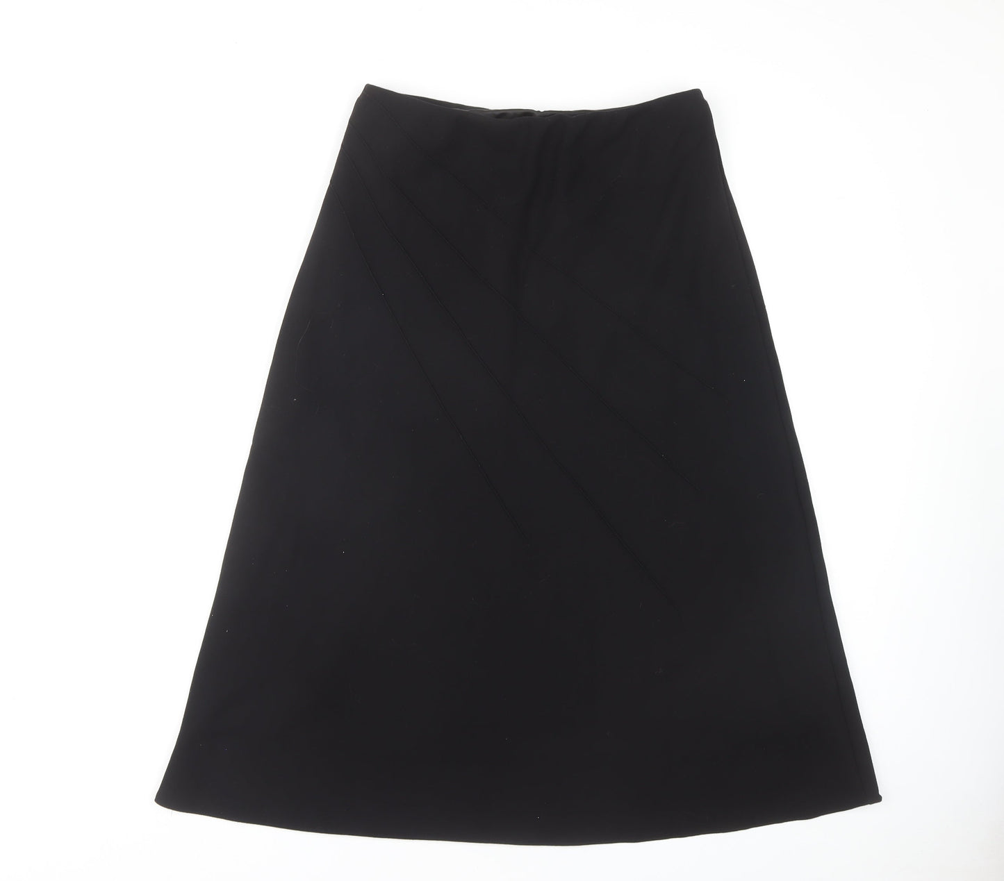 Marks and Spencer Women's Black Midi A-Line Skirt UK 14