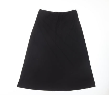 Marks and Spencer Women's Black Midi A-Line Skirt UK 14