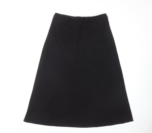 Marks and Spencer Women's Black Midi A-Line Skirt UK 14