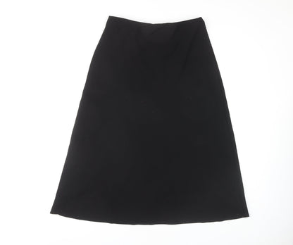 Marks and Spencer Women's Black Midi A-Line Skirt UK 14