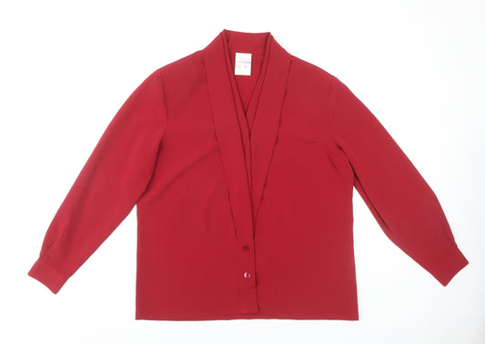 Alexon Women's Red Long Sleeve Blouse UK 12