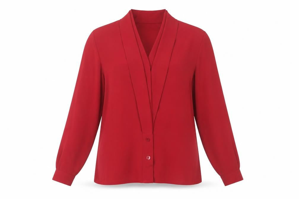 Alexon Women's Red Long Sleeve Blouse UK 12