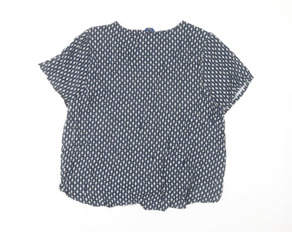 Cotton Traders Women's Blue Viscose Blouse Size 20