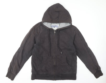 White Stuff Men's Black Hoodie M - Full Zip, Cotton