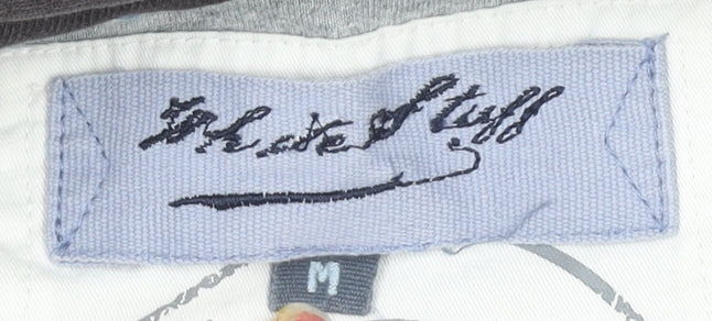 White Stuff Men's Black Hoodie M - Full Zip, Cotton