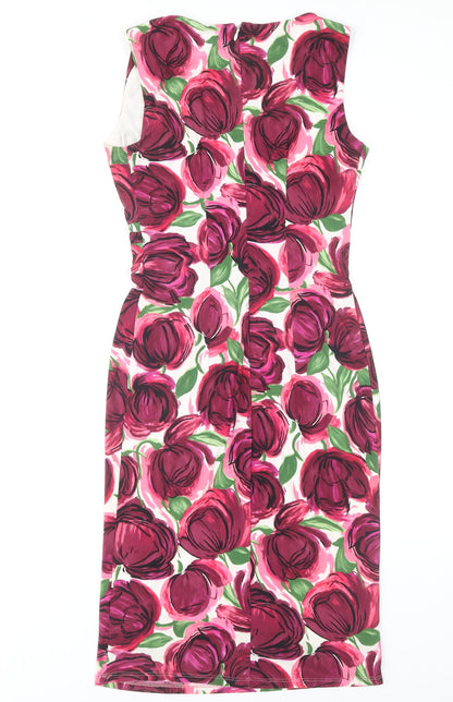 Phase Eight Floral Sheath Dress 8 Women Multicoloured