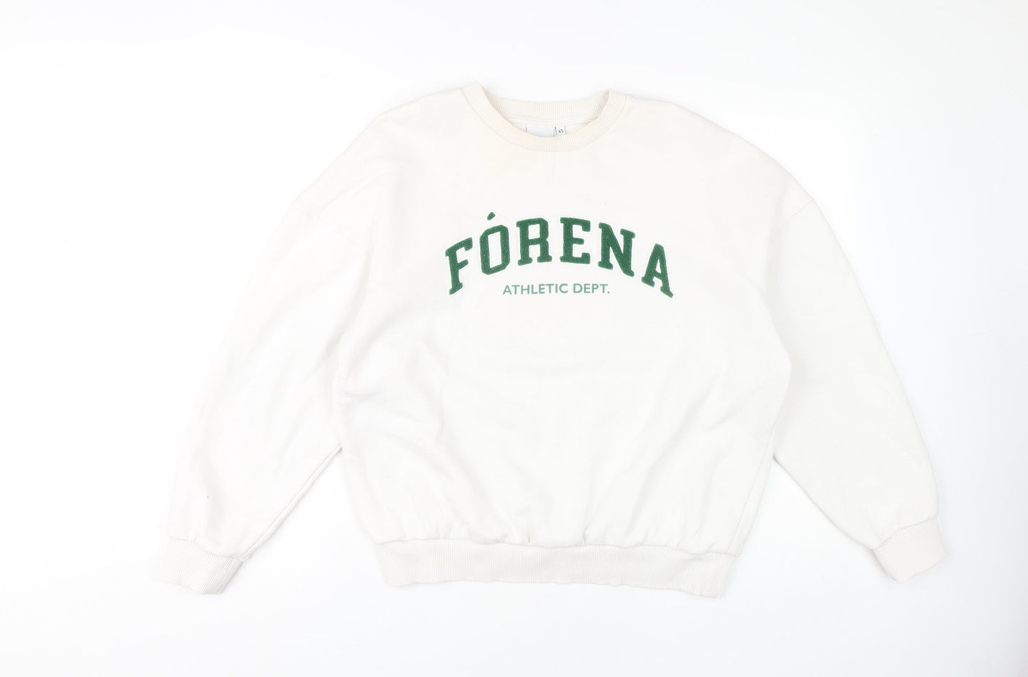 Fórena Women's White Logo Sweatshirt XS