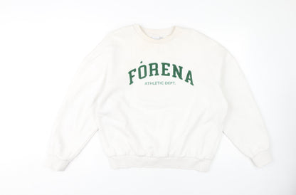 Fórena Women's White Logo Sweatshirt XS