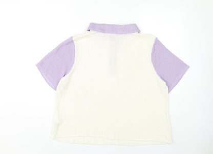 Womens UK Size 20 Lost Ink Multicoloured Basic Polo
