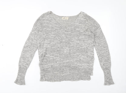 Womens UK Size XS Hollister Grey Pullover Jumper