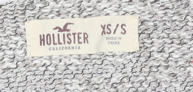 Womens UK Size XS Hollister Grey Pullover Jumper