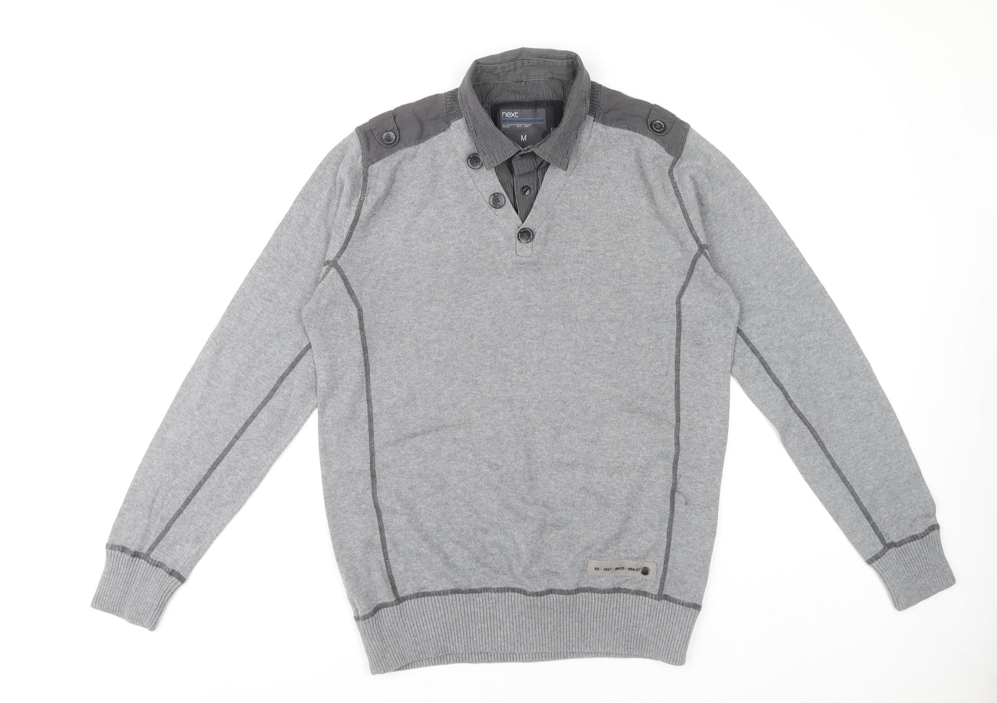 Next Men's Grey Pullover Jumper Size M