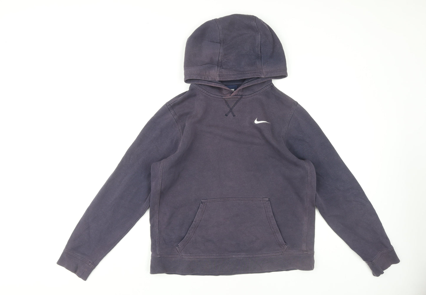 Nike Blue Boys Hoodie, 13-15 Years, Pullover, Logo Accent
