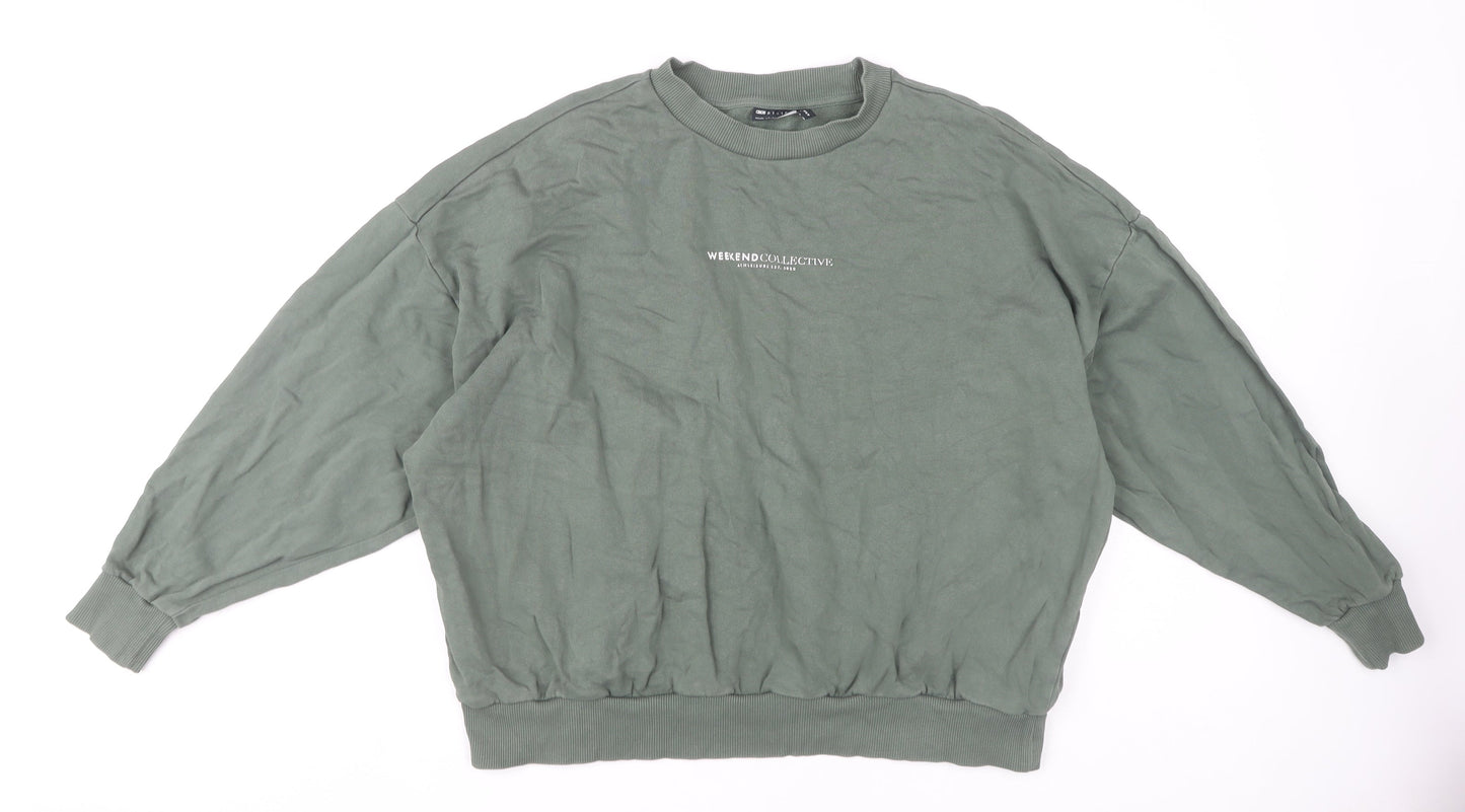 Womens UK Size 10 ASOS Green Pullover Sweatshirt