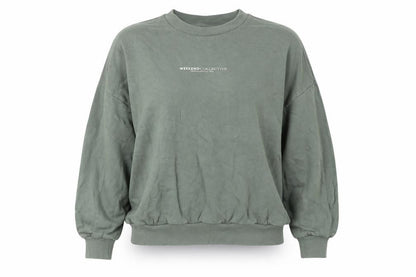 Front view of ASOS Women's Green Pullover Sweatshirt, size 10