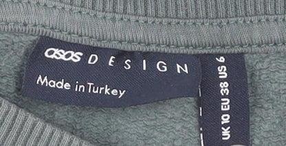 Womens UK Size 10 ASOS Green Pullover Sweatshirt