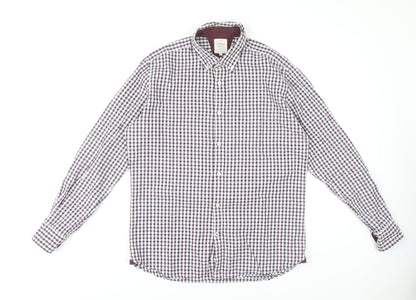 T.M.Lewin Men's Multicoloured Check Shirt M Regular