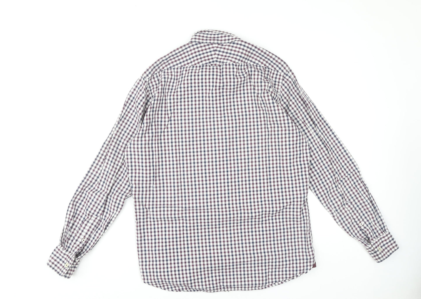 T.M.Lewin Men's Multicoloured Check Shirt M Regular