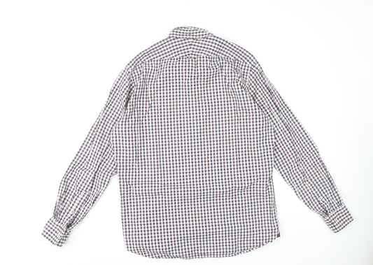 T.M.Lewin Men's Multicoloured Check Shirt M Regular
