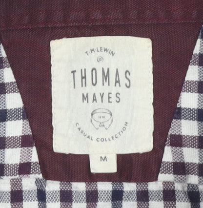 T.M.Lewin Men's Multicoloured Check Shirt M Regular