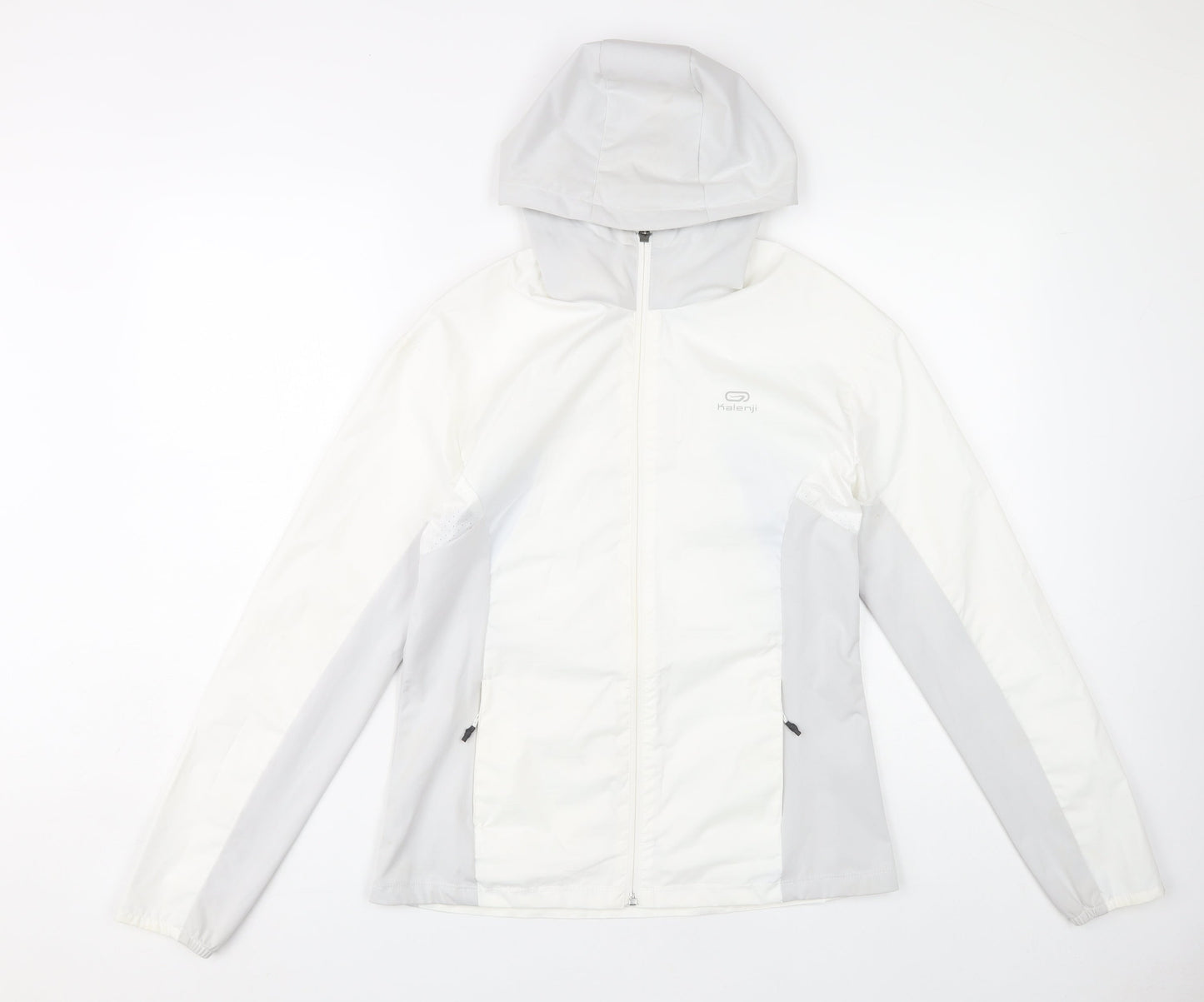 Womens UK Size XS DECATHLON White Windbreaker Coat