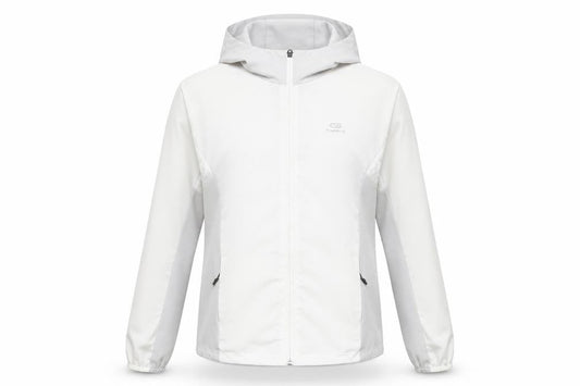 Womens UK Size XS DECATHLON White Windbreaker Coat