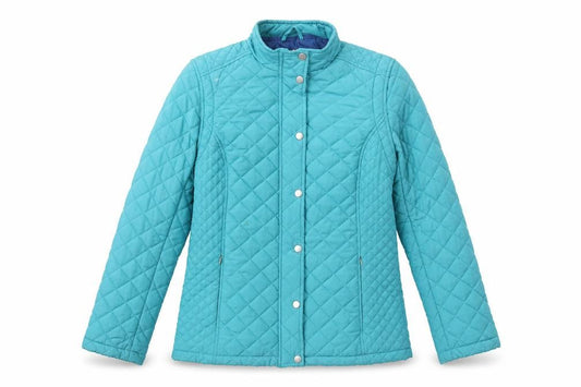Womens UK Size 10 DASH Blue Quilted Coat