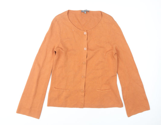 Laura Ashley Women's Orange Cardigan Size 12