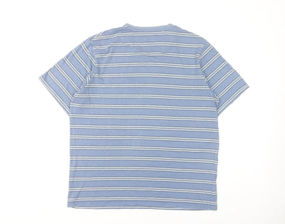 Maine New England Men’s Blue Striped Cotton T-Shirt S