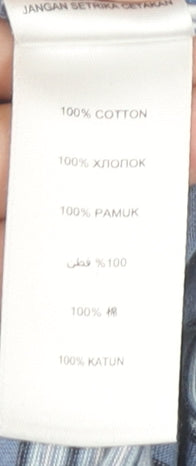 Maine New England Men’s Blue Striped Cotton T-Shirt S