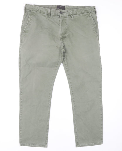 Marks and Spencer Green Slim Fit Chino Trousers