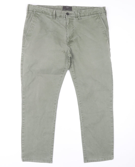 Marks and Spencer Green Slim Fit Chino Trousers