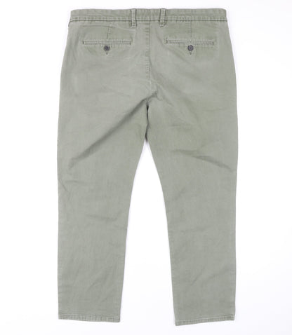 Marks and Spencer Green Slim Fit Chino Trousers