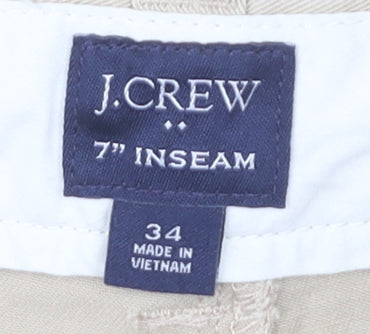 J.Crew Men's Beige Chino Shorts, Size 34, Casual