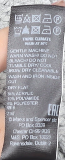 Womens UK Size XS Marks and Spencer Grey Pullover Jumper